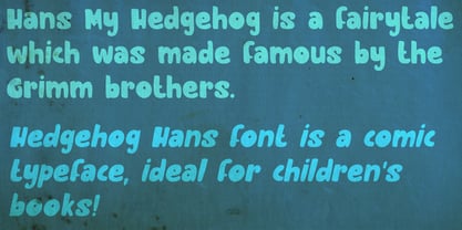 Hedgehog Hans Font Poster 3
