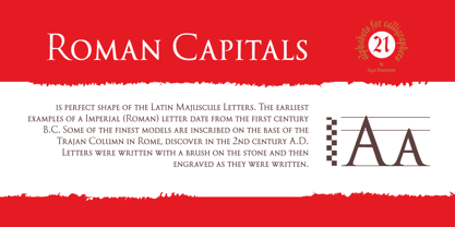 Cal Roman Capitals Font Poster 1