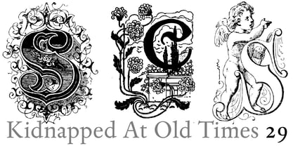 Kidnapped At Old Times Font Poster 1