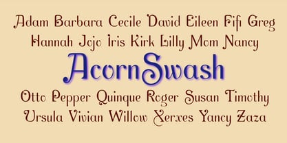 AcornSwash Font Poster 4