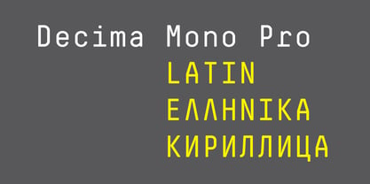 Decima Mono Pro Font Poster 2