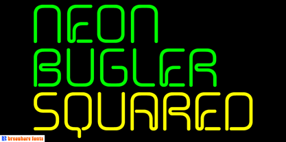 Neon Bugler Squared Fuente Póster 1