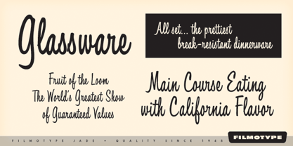 Filmotype Jade Font Poster 1