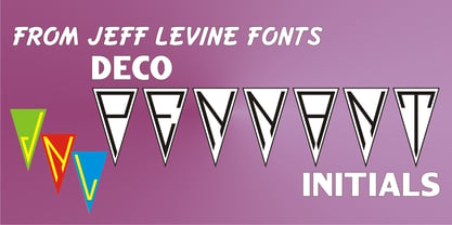 Deco Pennant Initials JNL Font Poster 1