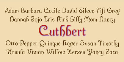 Cuthbert Font Poster 4