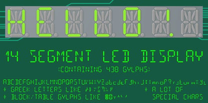 14 Segment LED Display Fuente Póster 1