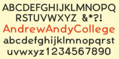 AndrewAndyCollege Font Poster 2
