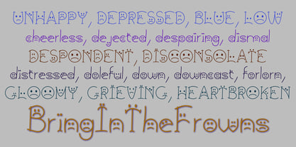 BringInTheFrowns Font Poster 2