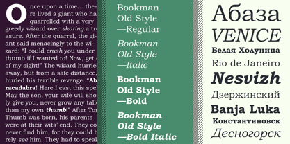 Bookman Old Style Font Poster 1