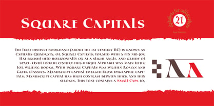 Cal Square Capitals Font Poster 5