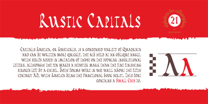 Cal Rustic Capitals Font Poster 5