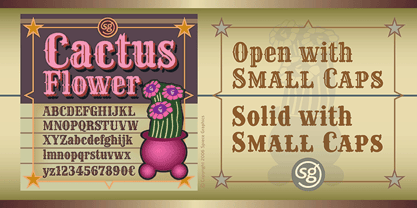 Cactus Flower SG Font Poster 1
