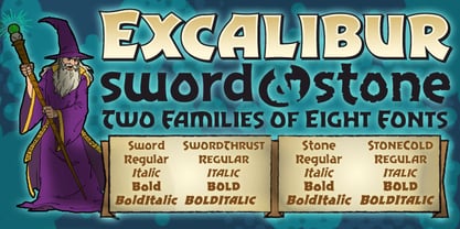 Excalibur Stone Font Poster 1