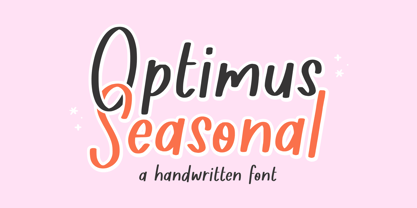 Optimus Seasonal Font Poster 1