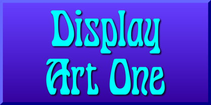 Display Art One Font Poster 1