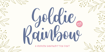 Goldie Rainbow Font Poster 1