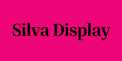 Silva Display Font Poster 1