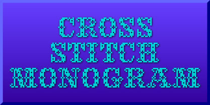 Cross Stitch Monogram Font Poster 1