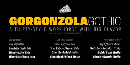 Gorgonzola Gothic Font Poster 1