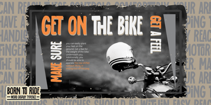 Born To Ride Font Poster 4