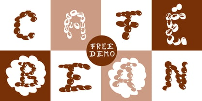 Coffee Beans Time Font Poster 4