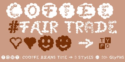 Coffee Beans Time Font Poster 3