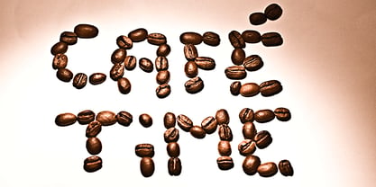 Coffee Beans Time Font Poster 1