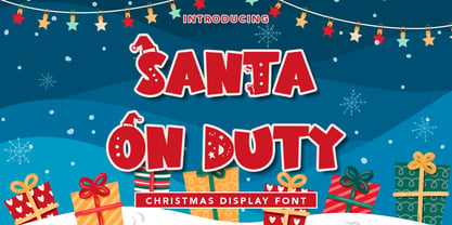 Santa On Duty Font Poster 1