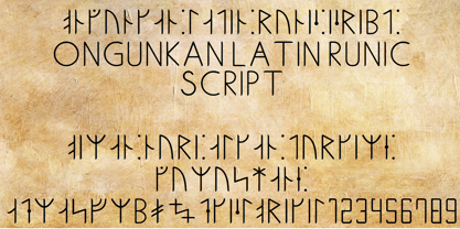 Ongunkan Latin Runic Font Poster 3