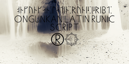 Ongunkan Latin Runic Font Poster 1