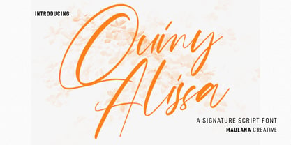 Quiny Alissa Font Poster 1
