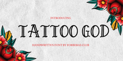 Tattoo God Font Poster 1