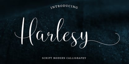 Harlesy Script Font Poster 1