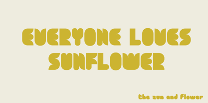 The Sun And Flower Font Poster 5