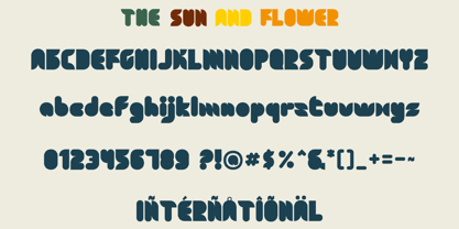 The Sun And Flower Font Poster 6
