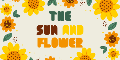 The Sun And Flower Font Poster 1