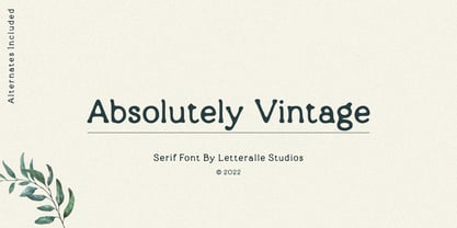 Absolutely Vintage Font Poster 1