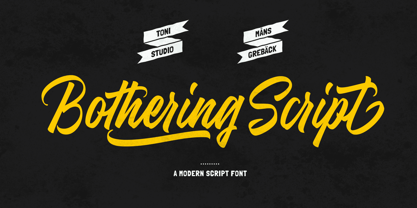 Bothering Script Font Poster 1