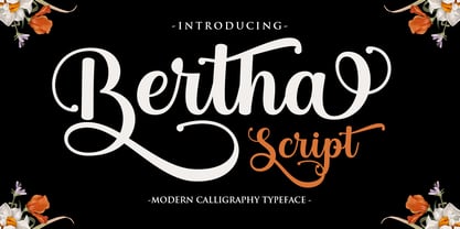 Bertha Script Font Poster 1