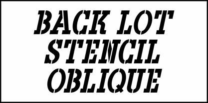 Back Lot Stencil JNL Font Poster 4