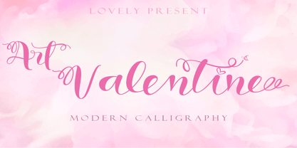 Art Valentine Font Poster 1