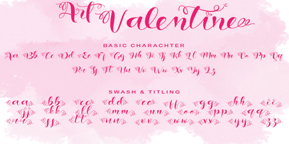 Art Valentine Font Poster 7