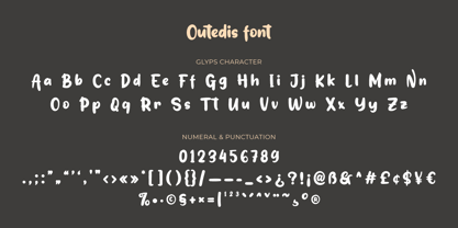 Outedis Font Poster 10