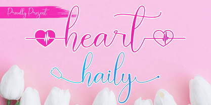 Heart Haily Font Poster 1