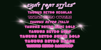 Taurus Retro Font Poster 8