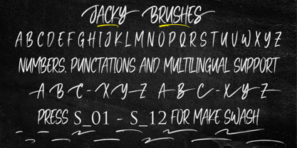 Jacky Brushes Font Poster 7
