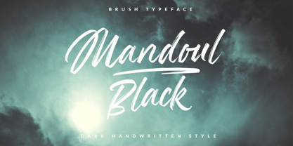 Mandoul Black Font Poster 1