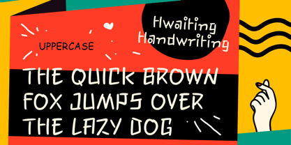 Hwaiting Handwriting Fuente Póster 9
