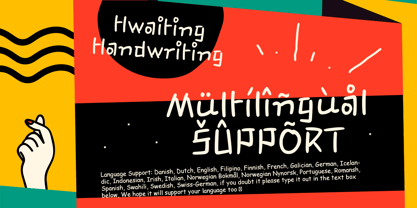 Hwaiting Handwriting Font Poster 12