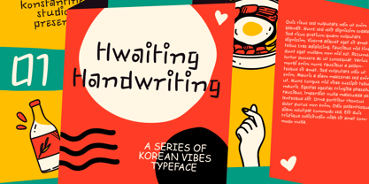 Hwaiting Handwriting Font Poster 1